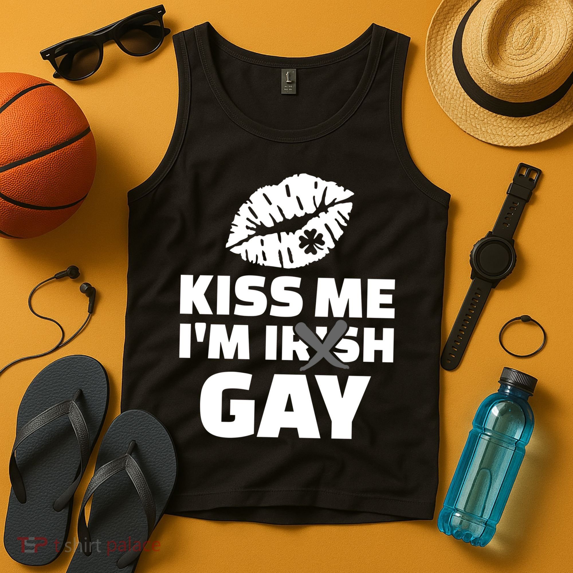 Kiss Me I'm Gay Irish Crossed Off Tank Top