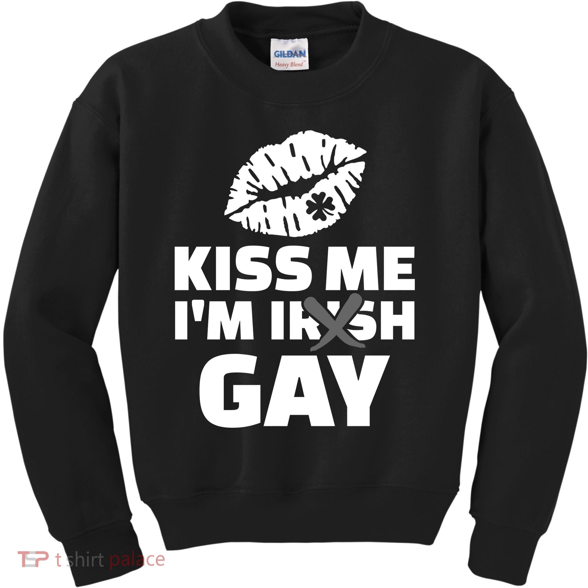 Kiss Me I'm Gay Irish Crossed Off Kids Sweatshirt