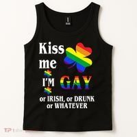 Kiss Me I'm Gay Or Irish Drunk Whatever Tank Top thumb 2