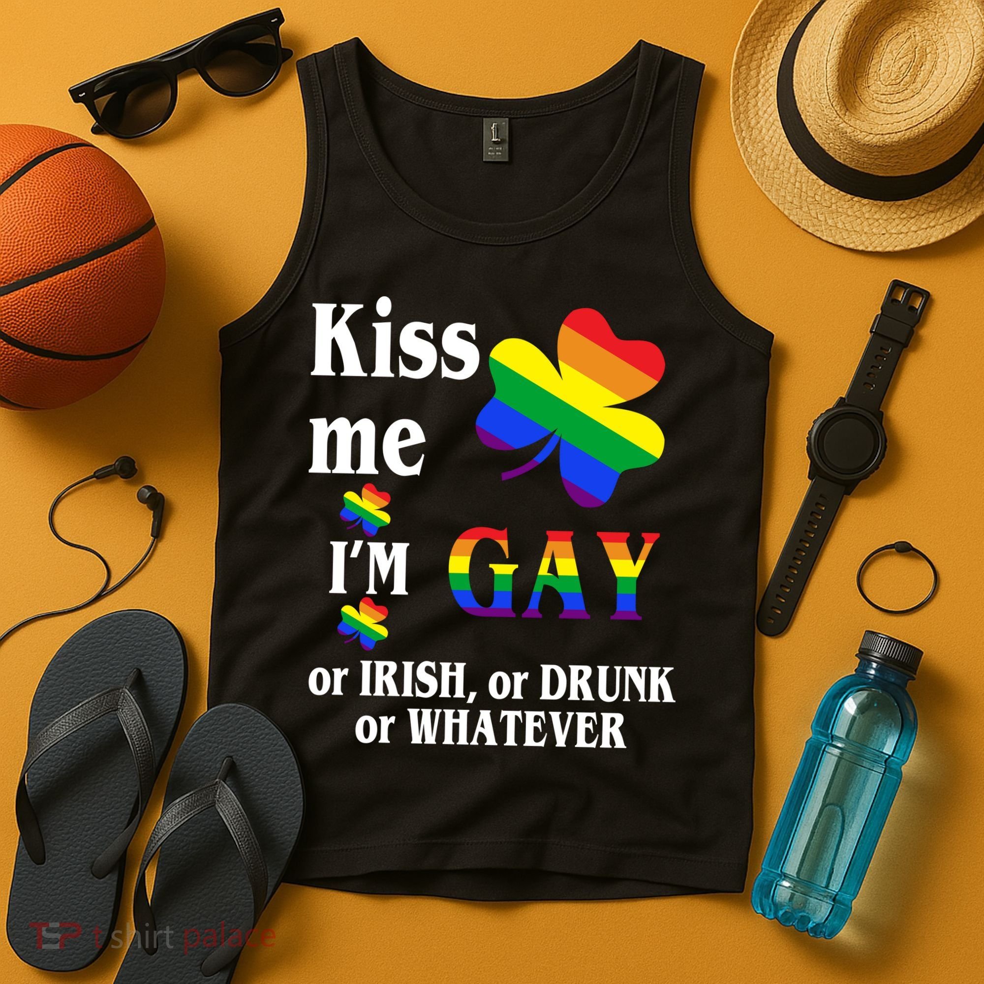 Kiss Me I'm Gay Or Irish Drunk Whatever Tank Top