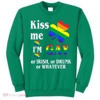 Kiss Me I'm Gay Or Irish Drunk Whatever Sweatshirt thumb 0