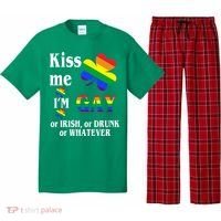Kiss Me I'm Gay Or Irish Drunk Whatever Pajama Set thumb 0