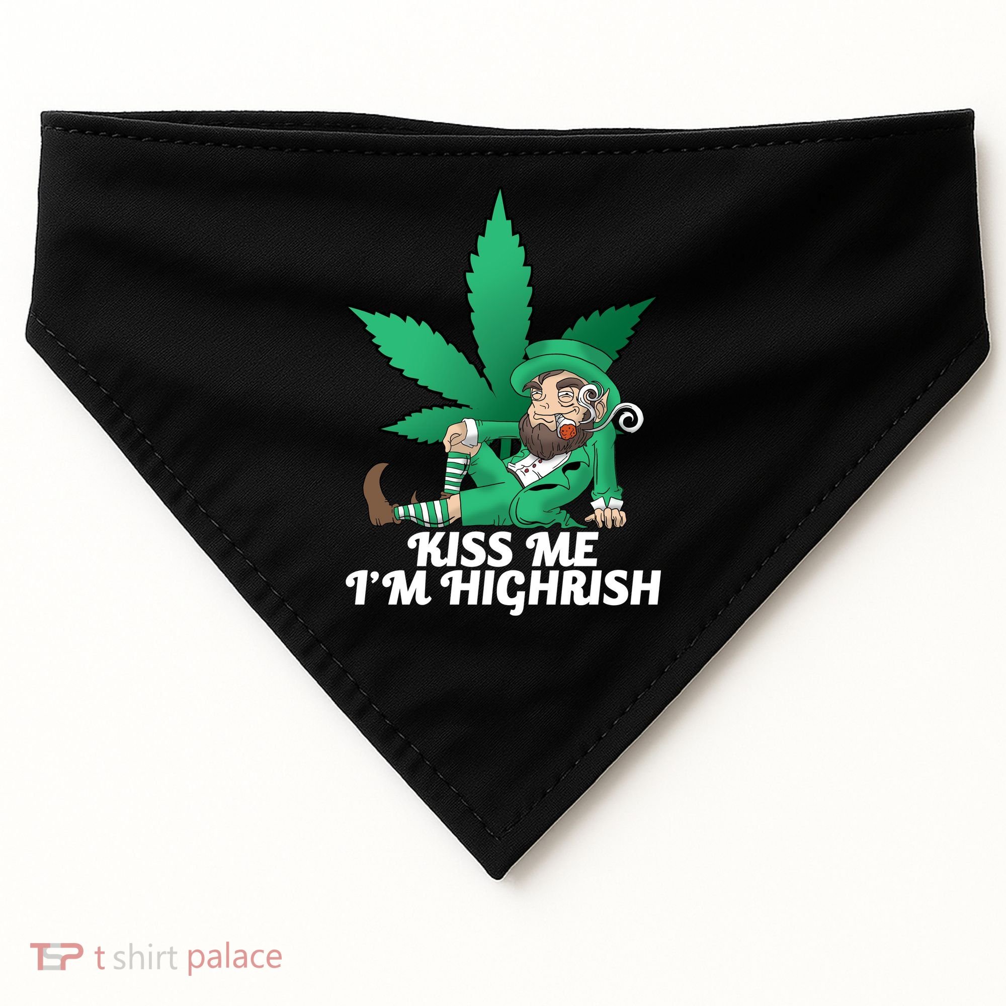 Kiss Me I'm Highrish USA-Made Doggie Bandana