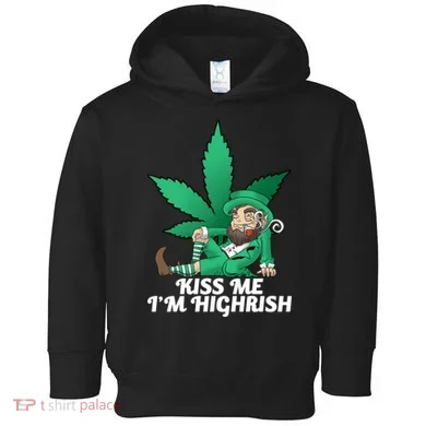 Kiss Me I'm Highrish Toddler Hoodie