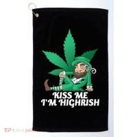 Kiss Me I'm Highrish Golf Towel thumb 0