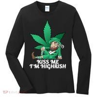 Kiss Me I'm Highrish Women's Long Sleeve Shirt thumb 0