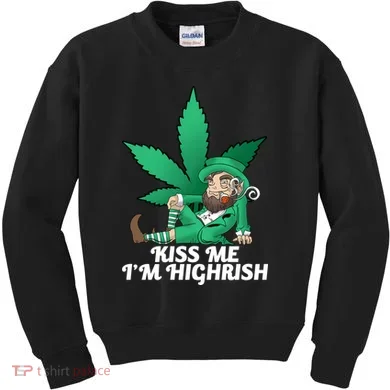 Kiss Me I'm Highrish Kids Sweatshirt