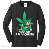 Kiss Me I'm Highrish Kids Long Sleeve Shirt thumb 0