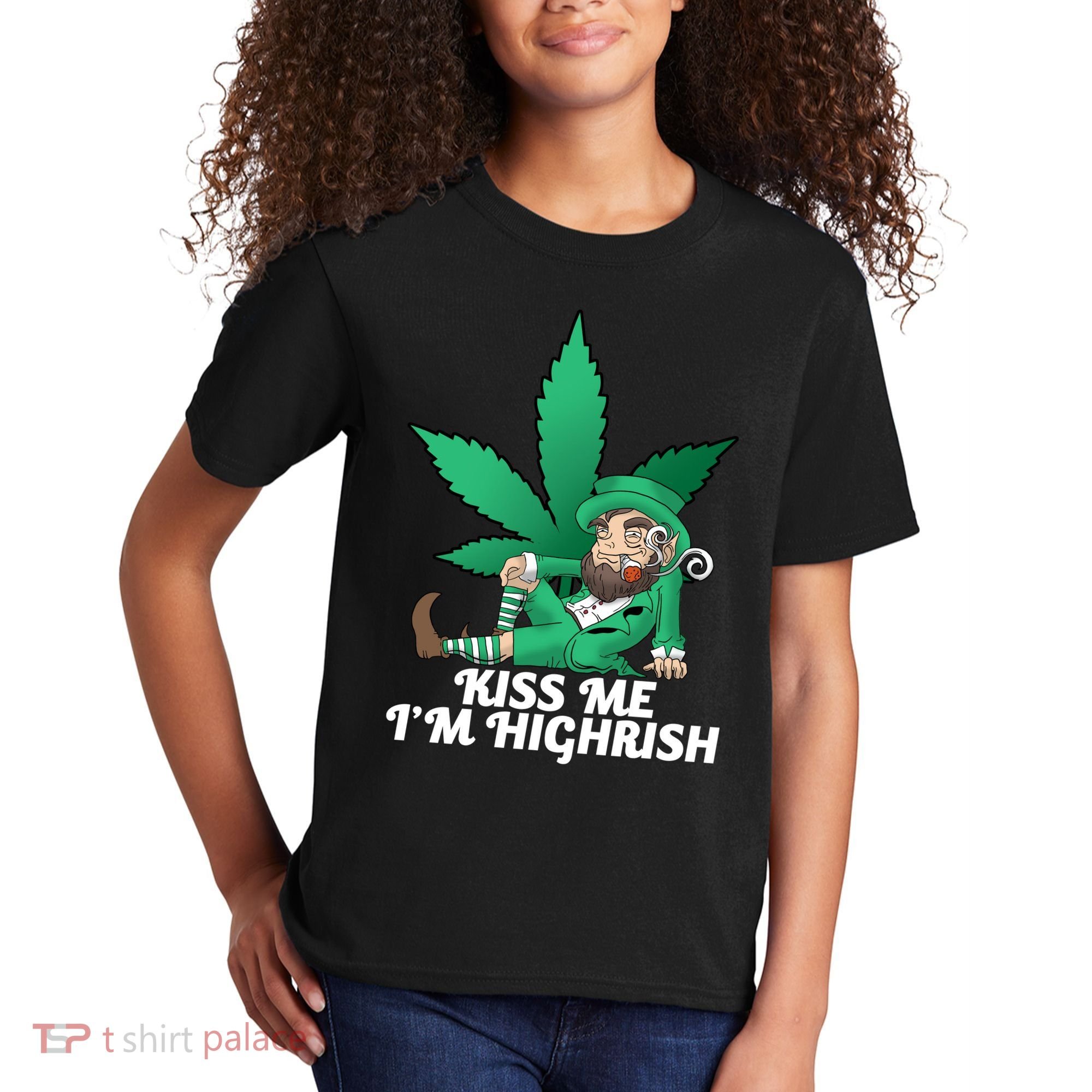 Kiss Me I'm Highrish Kids T-Shirt