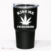 Kiss Me I'm Highrish Irish St. Patrick's Day Weed Tumbler thumb 0