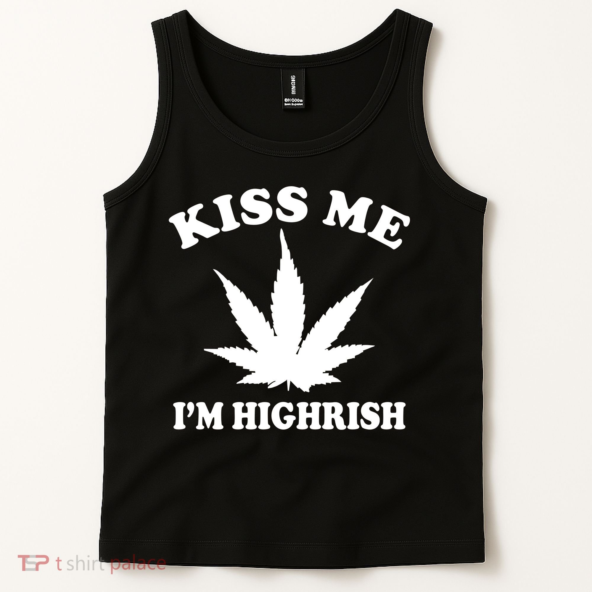 Kiss Me I'm Highrish Irish St. Patrick's Day Weed Tank Top