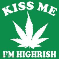 Kiss Me I'm Highrish Irish St. Patrick's Day Weed Ornament thumb 1