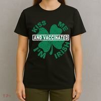 Kiss Me I'm Irish And Vaccinated T-Shirt thumb 4