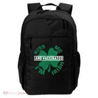 Kiss Me I'm Irish And Vaccinated Backpack thumb 0