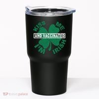Kiss Me I'm Irish And Vaccinated Tumbler thumb 0