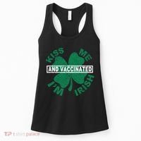 Kiss Me I'm Irish And Vaccinated Women's Tank Top thumb 0