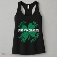 Kiss Me I'm Irish And Vaccinated Women's Tank Top thumb 3