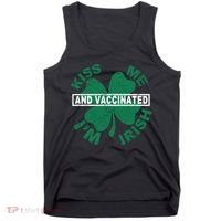 Kiss Me I'm Irish And Vaccinated Tank Top thumb 0
