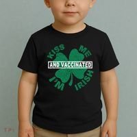 Kiss Me I'm Irish And Vaccinated Toddler T-Shirt thumb 2