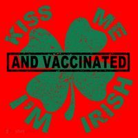 Kiss Me I'm Irish And Vaccinated Santa Hat thumb 1