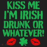 Kiss Me I'm Irish Drunk Or Whatever! Golf Towel thumb 3