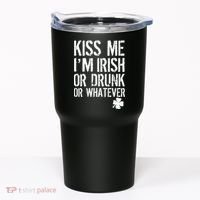 Kiss Me I'm Irish Or Drunk Whatever St Patricks Day Tumbler thumb 0