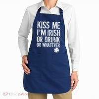 Kiss Me I'm Irish Or Drunk Whatever St Patricks Day Apron thumb 2