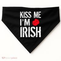 Kiss Me I'm Irish St. Patrick's Day USA-Made Doggie Bandana thumb 0