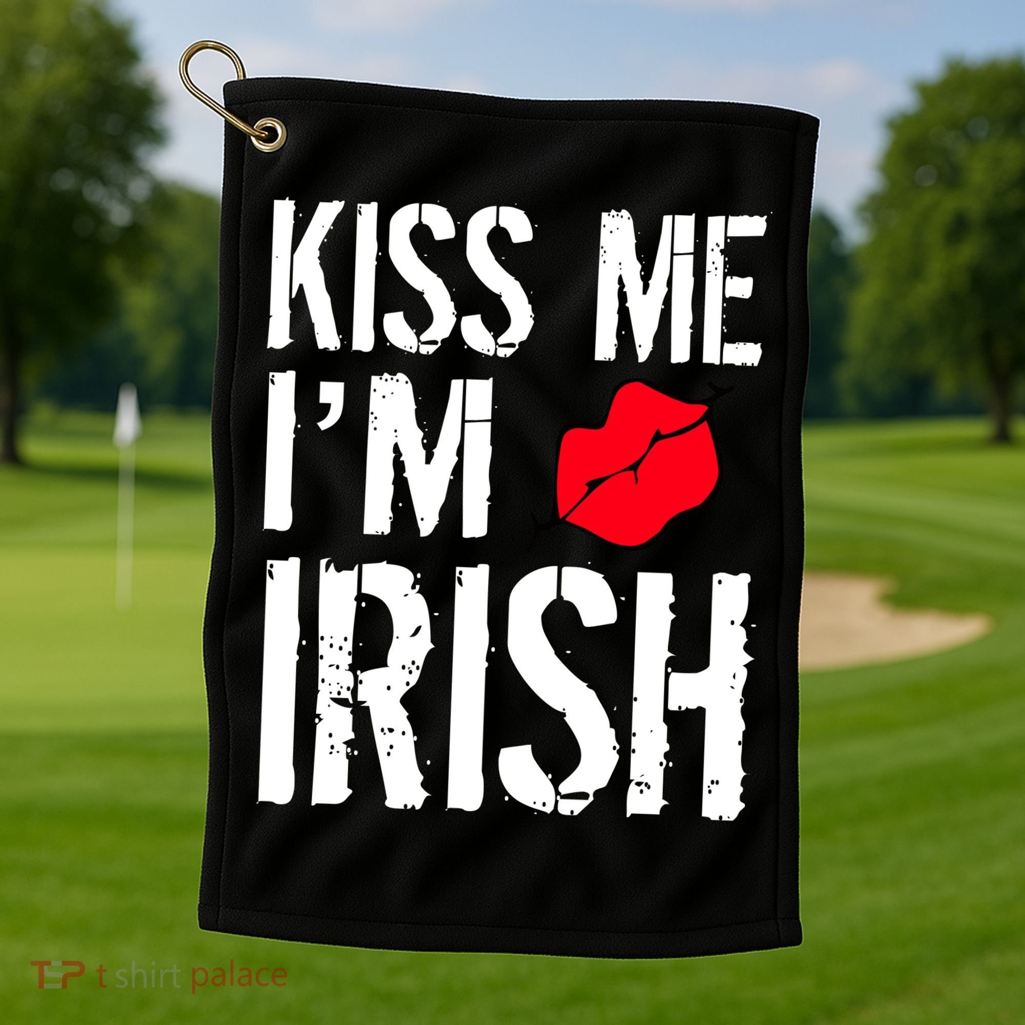 Kiss Me I'm Irish St. Patrick's Day Golf Towel