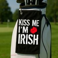 Kiss Me I'm Irish St. Patrick's Day Golf Towel thumb 2