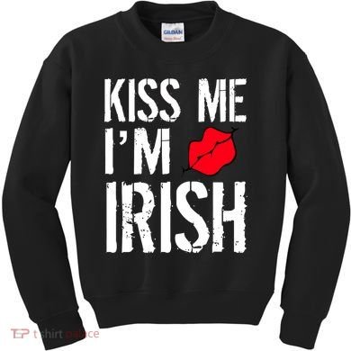 Kiss Me I'm Irish St. Patrick's Day Kids Sweatshirt