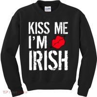 Kiss Me I'm Irish St. Patrick's Day Kids Sweatshirt thumb 0