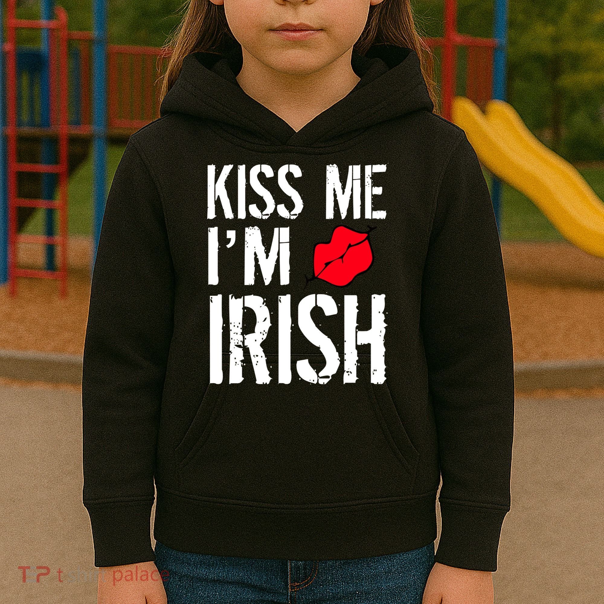 Kiss Me I'm Irish St. Patrick's Day Kids Hoodie