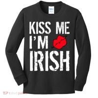 Kiss Me I'm Irish St. Patrick's Day Kids Long Sleeve Shirt thumb 0