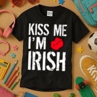 Kiss Me I'm Irish St. Patrick's Day Kids T-Shirt thumb 3
