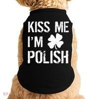 Kiss Me I'm Polish St. Patrick's Day Doggie Tank thumb 0