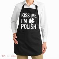 Kiss Me I'm Polish St. Patrick's Day Apron thumb 2