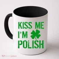 Kiss Me I'm Polish St. Patrick's Day Coffee Mug thumb 0