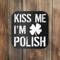 Kiss Me I'm Polish St. Patrick's Day Coaster thumb 0