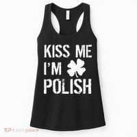 Kiss Me I'm Polish St. Patrick's Day Women's Tank Top thumb 0