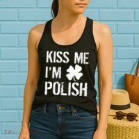Kiss Me I'm Polish St. Patrick's Day Women's Tank Top thumb 2