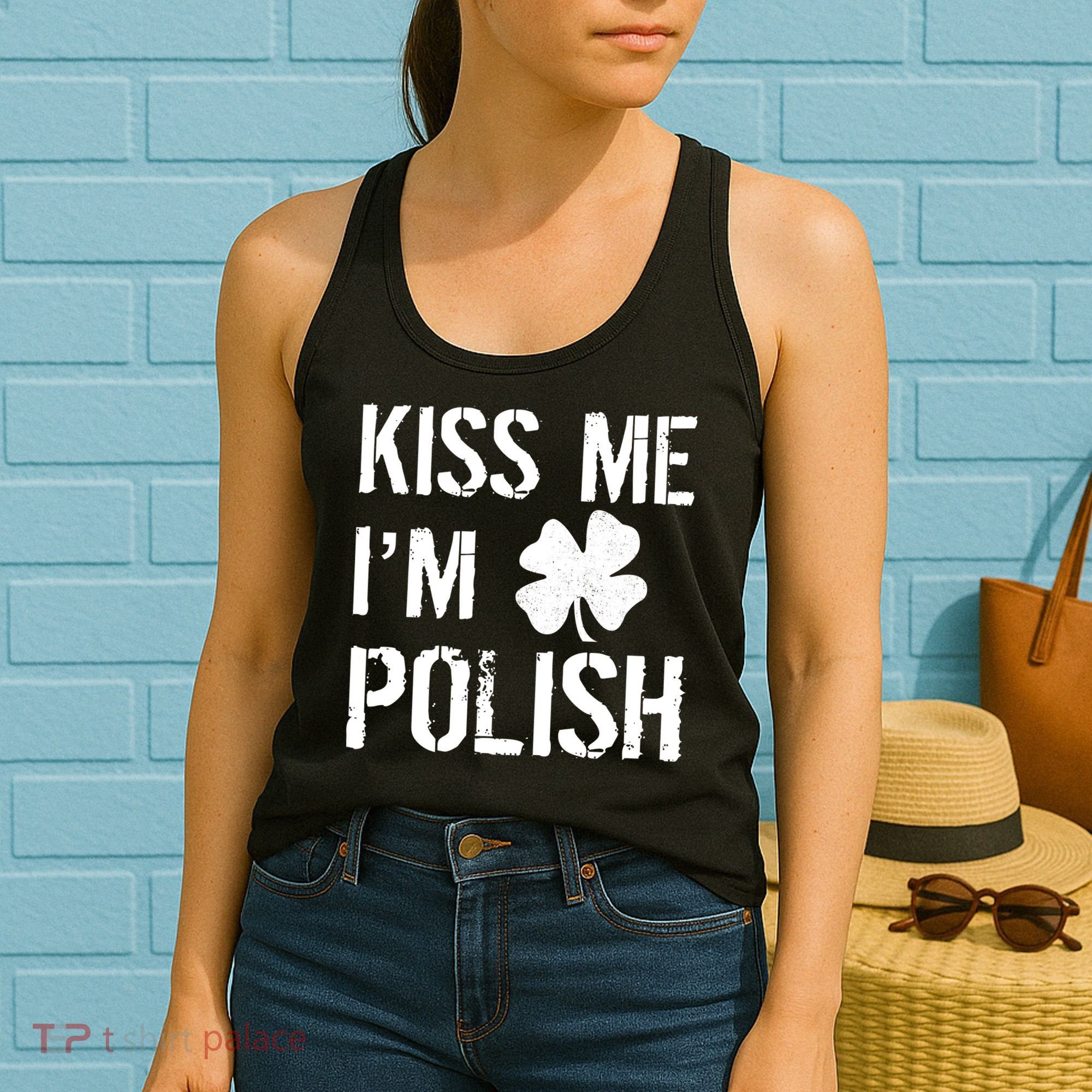 Kiss Me I'm Polish St. Patrick's Day Women's Tank Top