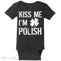 Kiss Me I'm Polish St. Patrick's Day Baby Bodysuit thumb 0