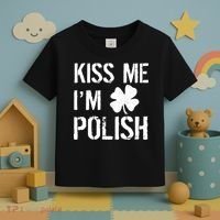 Kiss Me I'm Polish St. Patrick's Day Toddler T-Shirt thumb 3