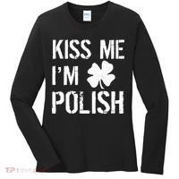 Kiss Me I'm Polish St. Patrick's Day Women's Long Sleeve Shirt thumb 0