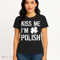Kiss Me I'm Polish St. Patrick's Day Women's T-Shirt thumb 4