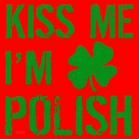 Kiss Me I'm Polish St. Patrick's Day Santa Hat thumb 1