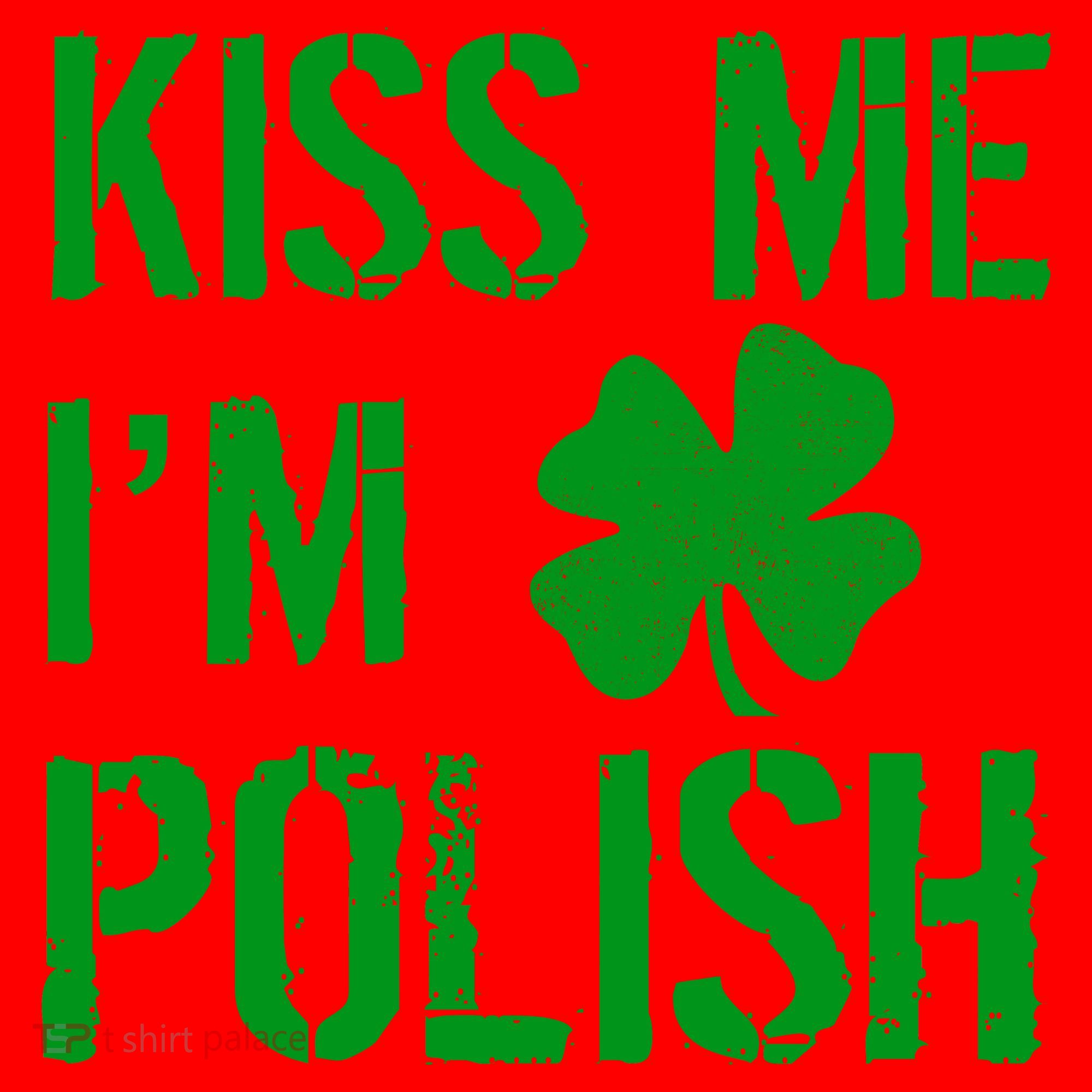 Kiss Me I'm Polish St. Patrick's Day Santa Hat