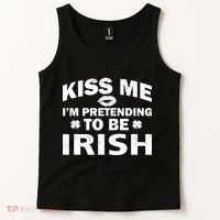 Kiss Me I'm Pretending To Be Irish Tank Top thumb 2