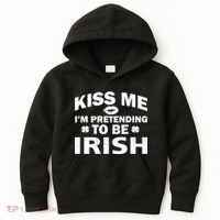 Kiss Me I'm Pretending To Be Irish Kids Hoodie thumb 0